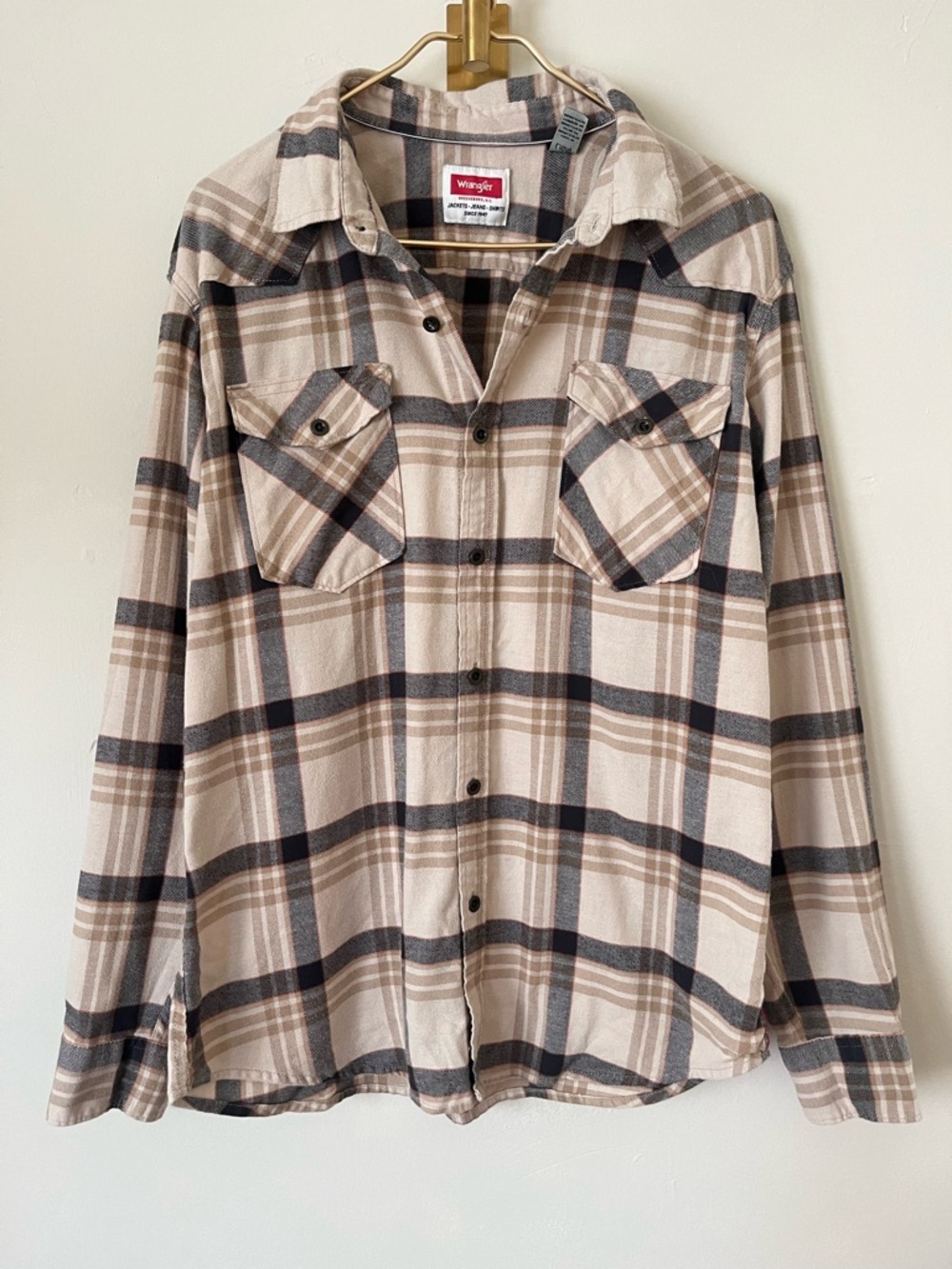 Wrangler Classic neutral casual shirt down long sleeves L